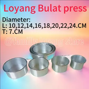 LOYANG BULAT PRESS ALUMINIUM / tanpa sambungan / Loyang Susun / Loyang Bolu Bulat /  Loyang Kue Ulang Tahun Bentuk Bulat ,tinggi 7CM alumunium Cetakan Kitchenware