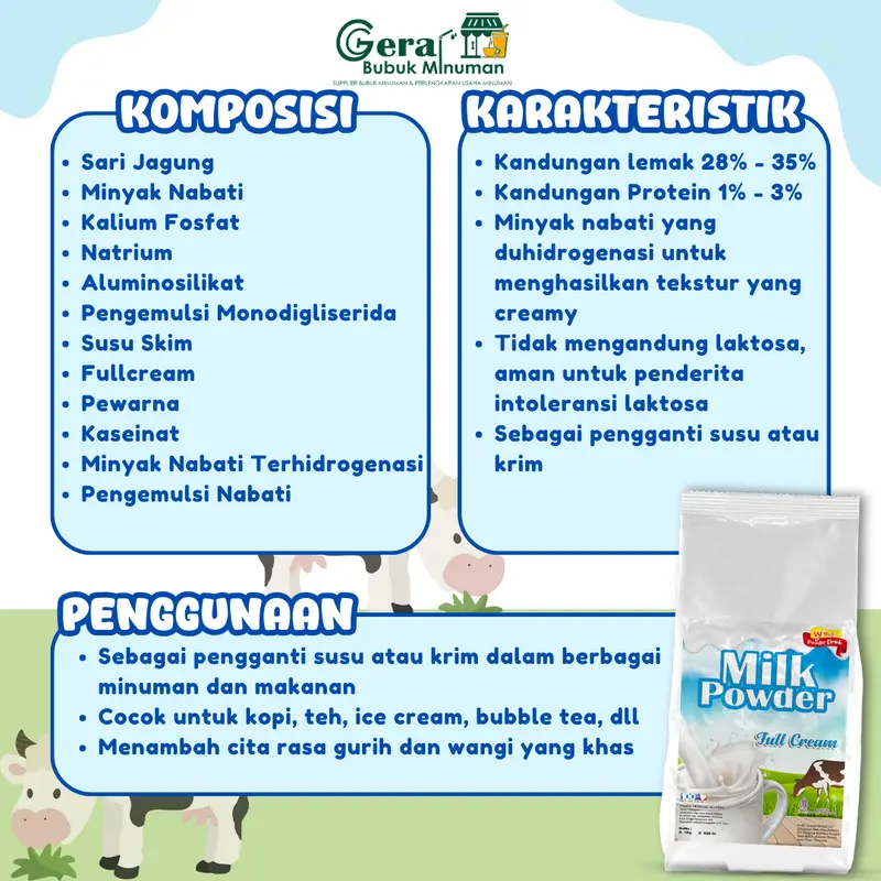 Susu Bubuk Full Cream 1 Kg - Pengganti UHT 2