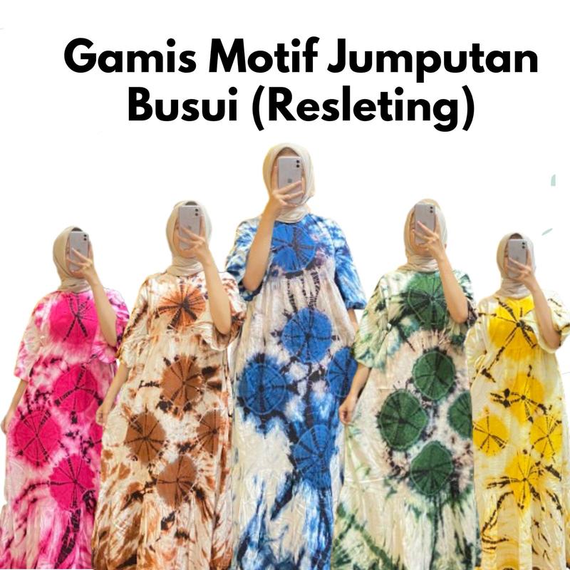 [ BEST SELLER NEW MOTIF ] DRESS CIBI LENGAN 3/4 BAHAN  RAYON TEBAL TERBARU / DRESS WANITA  MOTIF JUMPUTAN TERBARU TERLARIS - UKURAN STANDAR & JUMBO LD 110 & 120 PB 130 0