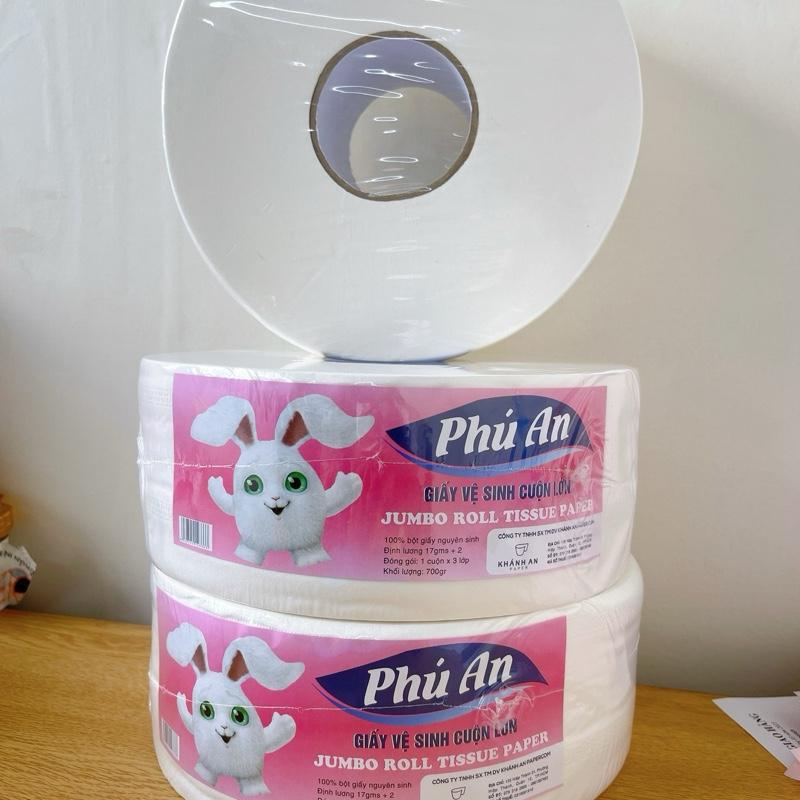 Combo 2 cuộn giấy vệ sinh công nghiệp Phú An lớn 700gram 0