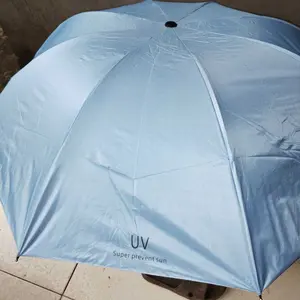 IDOLA Payung Lipat Anti UV Payung Umbrella Panjang Dewasa Tabir Surya Tahan Panas dan Hujan Payung Lipat Polos