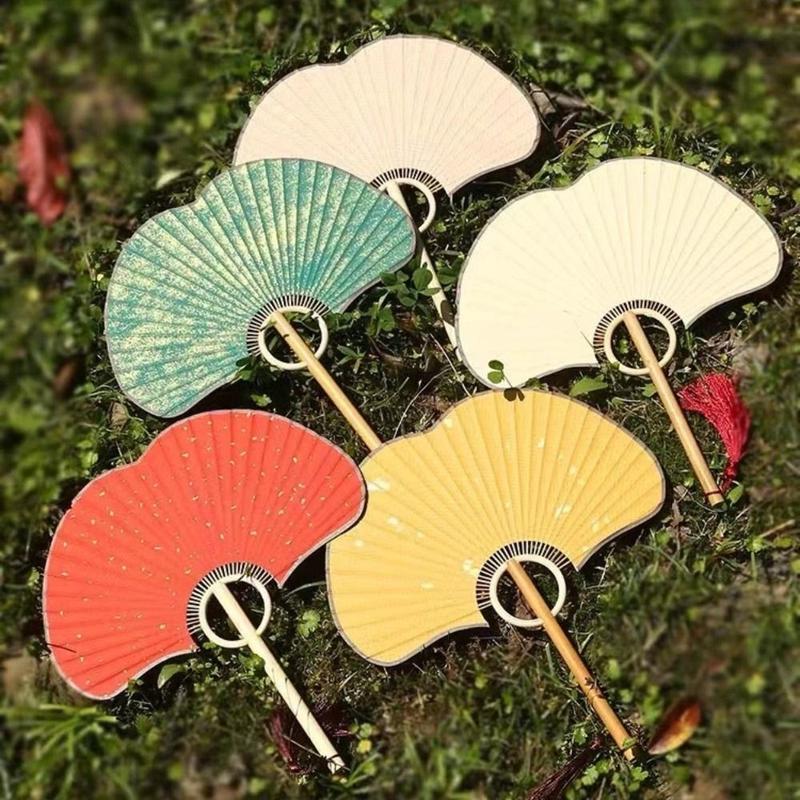  Quạt Giấy Thiết Kế Tinh Tế Làm Bằng Giấy Gạo Phong Cách Trung Quốc Đồ Trang Trí Nhà Cửa Đạo Cụ Quạt Cầm Tay Thích Hợp Cho Chụp Ảnh Và Khiêu Vũ Quạt Giấy Cơm 
