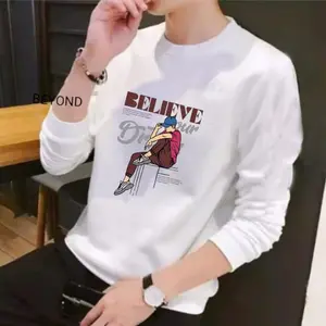 Kaos Atasan Pria Dewasa Lengan Panjang Motif Believe Kekinian Kaos Long Sleeve Crewneck Pria Sablon Cetak Print DTF Terbaru