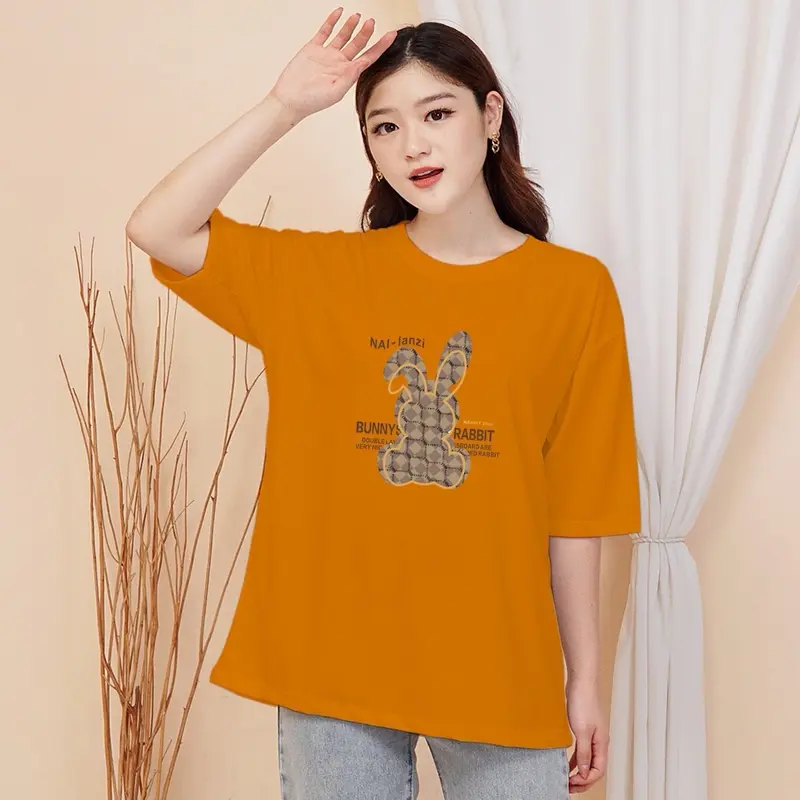 ￼COD Kaos T-shirt Oversize Wanita - Brown Bunny Kaos Distro WANITA - Kaos Streetwear Oversize - Baju Kaos Distro motif -BAJU OVERSIZE UNISEX- KAOS UNISEX LENGAN PENDEK 5