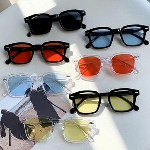 FS Colour Lens Retro Sunglasses Kaca Mata Korea Aesthetic UV400 Trending Shades Red Blue Yellow TikTok Viral Unisex Gaya 2025 Cermin Mata Hitam