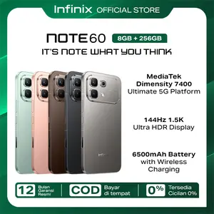 Infinix Note 60 8/256GB - Up to 16GB Extended RAM - Dimensity 7400 Ultimate - 6.78” 1.5K Amoled - 50MP - 6500 mAh - NFC