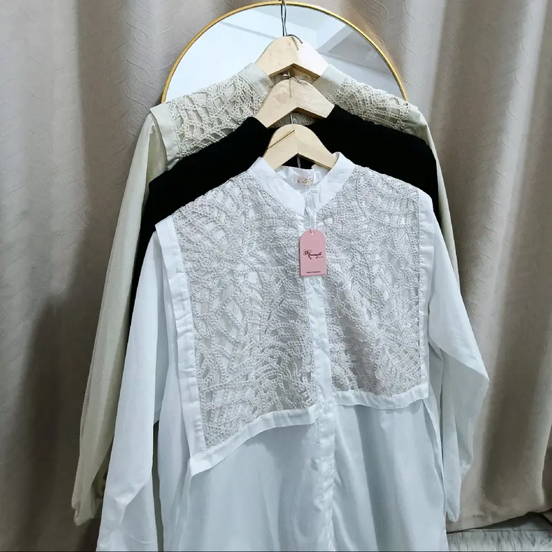 kanaya kemeja premium brukat style mewah busui friendly Lembut Wanita 3