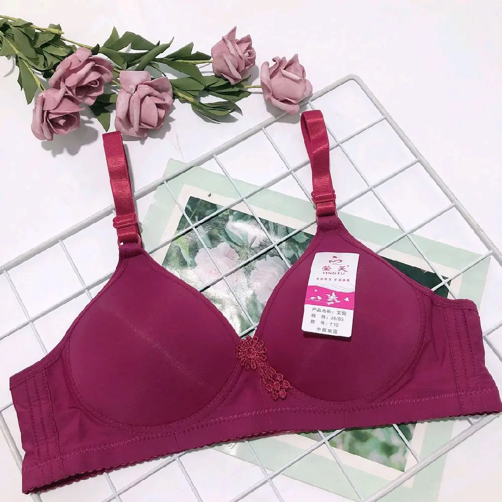 fyp Bra Wanita Dewasa Breathable/Busa  Polos Berpori Kait 2 - 6 Pcs Murah Bh Busa Katun Motif - Kancing Lembut Nyaman Remaja Tipis br a ukuran l hitam(set) 34