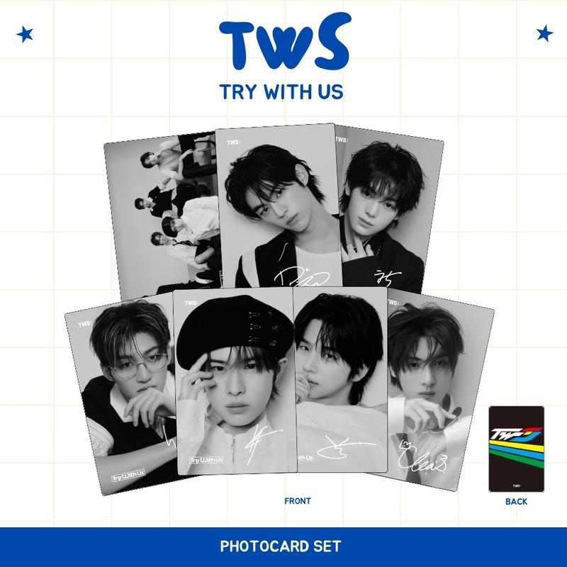 PHOTOCARD TWS TRY WITH US 2SISI 7 PCS KPOP UNOFFICIAL DOHOON HANJIN JIHOON KYUNGMIN SHINYU YOUNGJAE 0