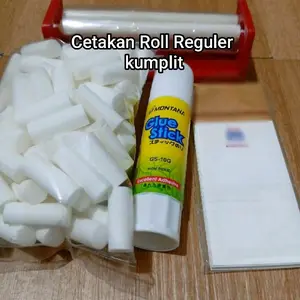 Cetakan Roll Reguler Kumplit 4 Macam dengan Lem Kertas dan Glue Stick GS-10G Non Toxic