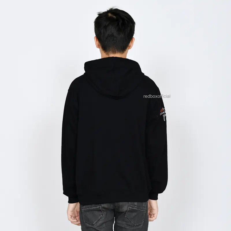Sweater Jaket Hoodie Anak Laki Laki Remaja Tanggung Junior Katun Fleece Distro Hitam REDBOX Original 7