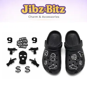 Jibz & Bitz - Aksesoris Hiasan Sandal Baim untuk Shoe Karakter Unik dan Kekinian Tampilan Menarik Cocok untuk Sandal Selempang - Badminton, Safety