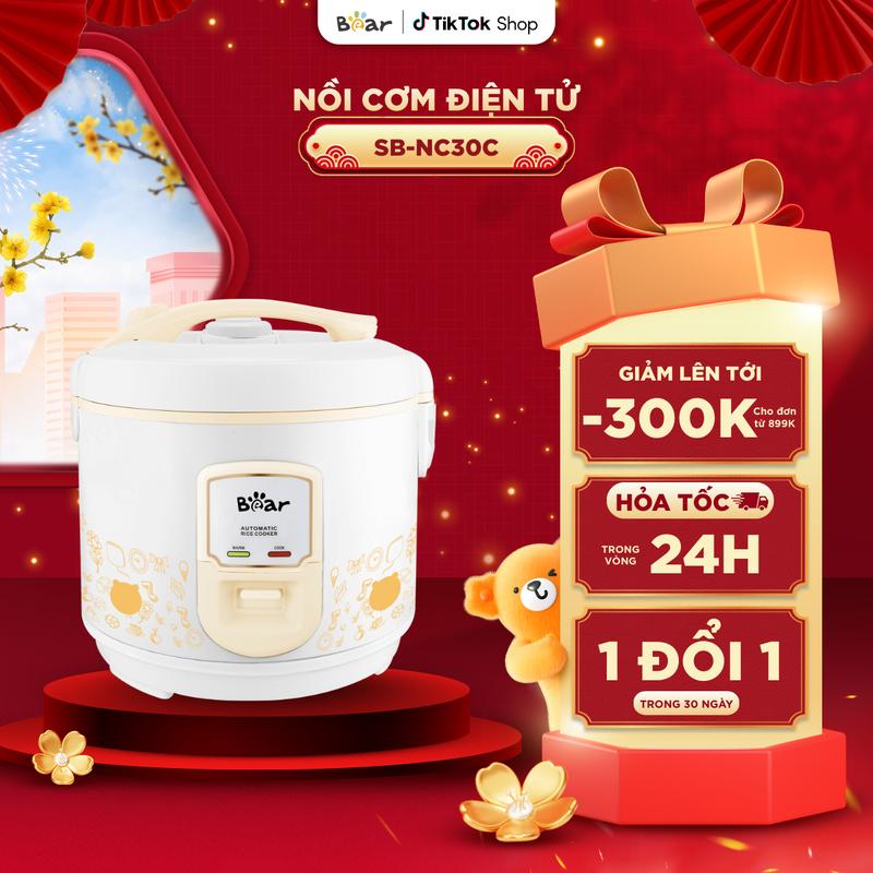 Nồi Cơm Điện Bear Nồi Cơm Điện 3 Lít - 5 Lít Nồi Nấu Cơm Gia Đình Nấu Cơm Ngon Giữ Nguyên Dưỡng Chất Tiết Kiệm Điện NC30C - NC50C