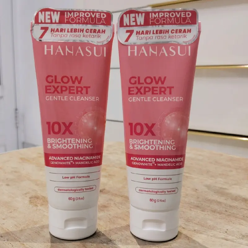 2 pcs Hanasui flawless glow 10 gentle cleanser 60 gr 0