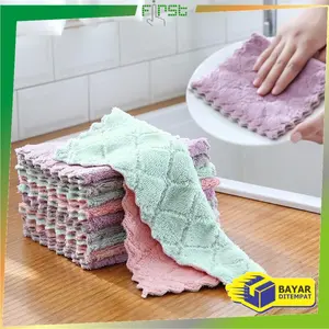 FH C225 Kain Lap Piring Anti Minyak Bahan koral  Kain Lap Dapur Serat Mikro Serap Air Dapat digunakan kembali