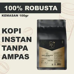 KOPI ROBUSTA 100GR KOPI HITAM TANPA AMPAS BADARU 100% ROBUSTA / ESPRESSO INSTAN