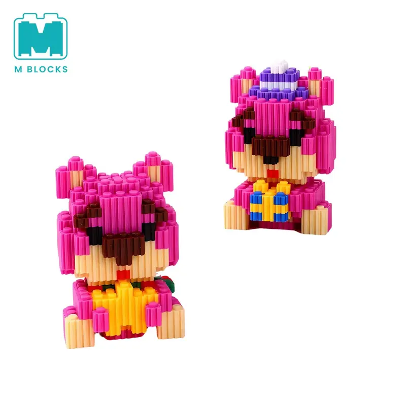 Mblocks Mainan Nano Blocks Lotso Bear Small 3D Model Bricks Blok Susun Dekorasi Hiasan Karakter Animasi,Hadiah Kado Anak Plastik Toys mini puzzle lego tiktok 3