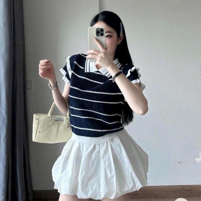 Áo len dệt kim tay bèo tiểu thư siêu cưng nhà Lynh Zena_A6169