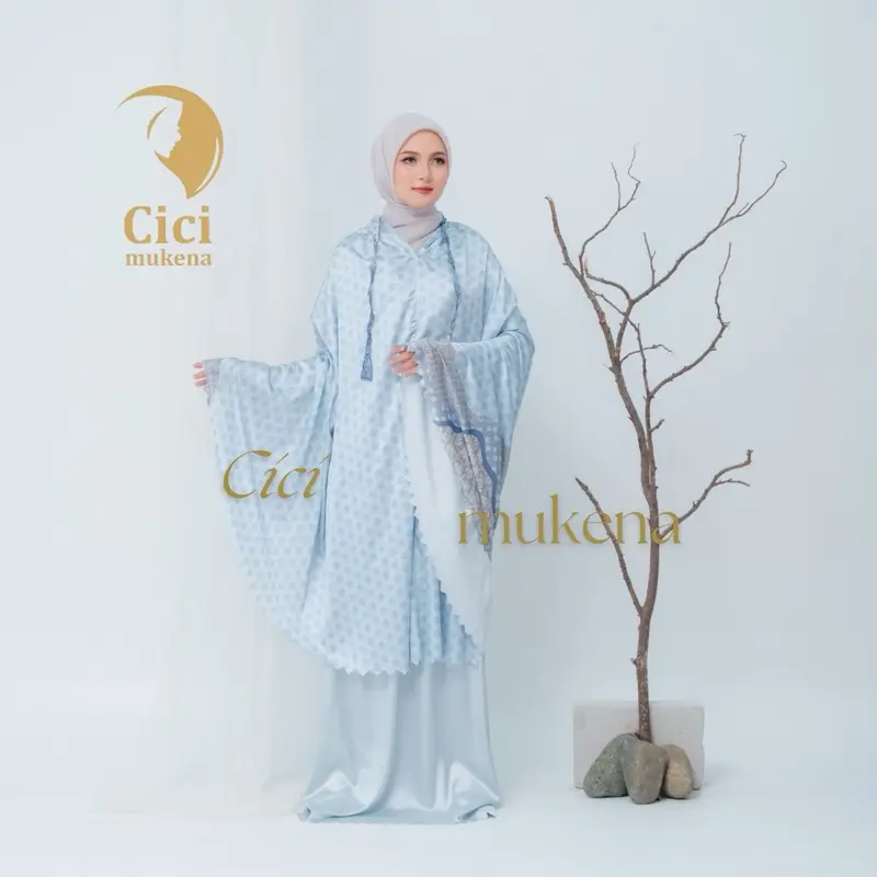 Tebus murah Mukena aramny silk Najma Cicimukena 2 in 1 Travel dewasa  armany Printing premium laser cutting zipper  Motif 2