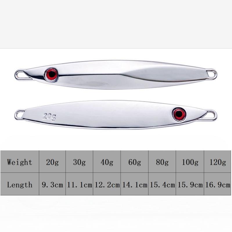 Product Introduction of Jigging Lure 20g-120g Fishing Bait Jig Hooks 8
