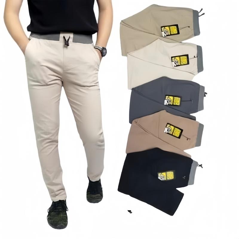 Paket hemat 3 kaos 3 celana panjang chinos pria Dewasa setelan 1