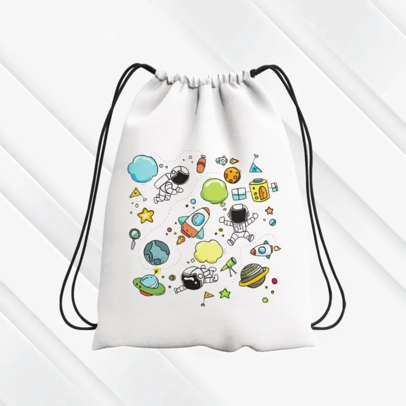 Tas Serut/Stringbag Fashion Anak Sekolah - Karakter ASTRONOT- Parasut Nylon 38cm x 30cm tasse 2025 5