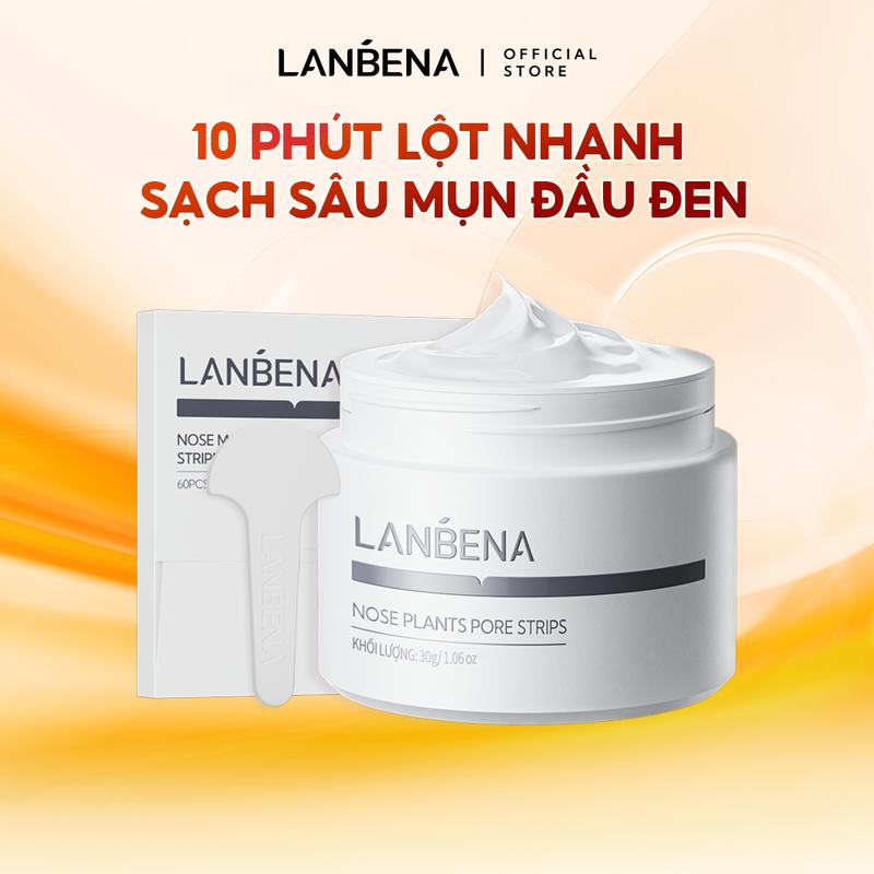 【DEAL 99K LIVE Mặt Nạ Lột Mụn Hỗ Trợ Giảm Mụn Đầu Đen LANBENA, Phiên Bản Nâng Cấp 2.0 Kèm 60 Giấy Lột Mụn, Hỗ Trợ Làm Sạch Sâu Mụn Đầu Đen Mụn Đầu Trắng Lỗ Chân Lông, Thích Hợp Cho Mọi Loại Da Skincare Nữ 30g