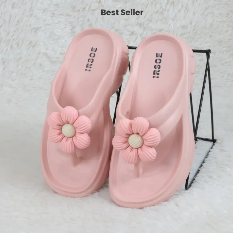 Sendal Jepit 558m Jelly Wanita Model Bunga Lucu Bahan Karet EVA Sandal Viral Cantik Kekinian Dewasa Anti Slip Anti Licin Perempuan 0
