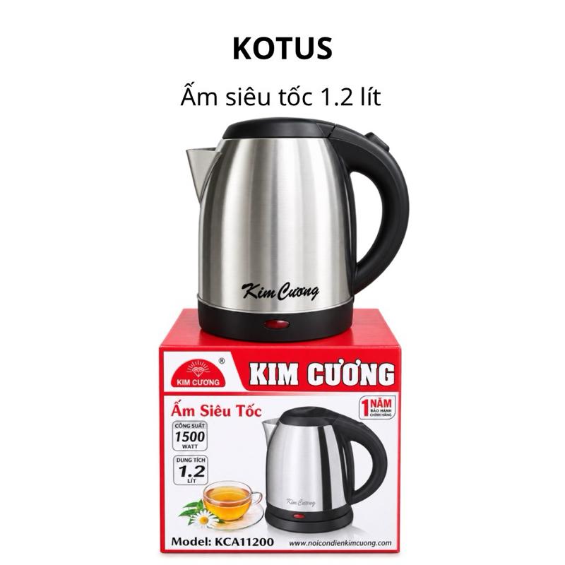 Ấm siêu tốc 1.2 Lít Kim Cương Inox cao cấp