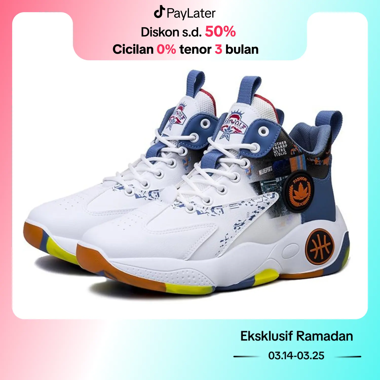 Leedoo Sepatu Basket Pria Wanita Sepatu Olahraga Lari Casual Fashion Sneakers Pria Outdoor MB101