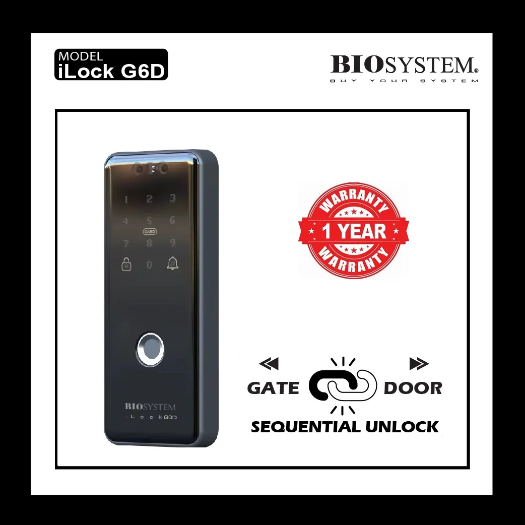 BIOSYSTEM GATE iLOCK G6D DIGITAL GATE LOCK - 1 YEAR WARRANTY
