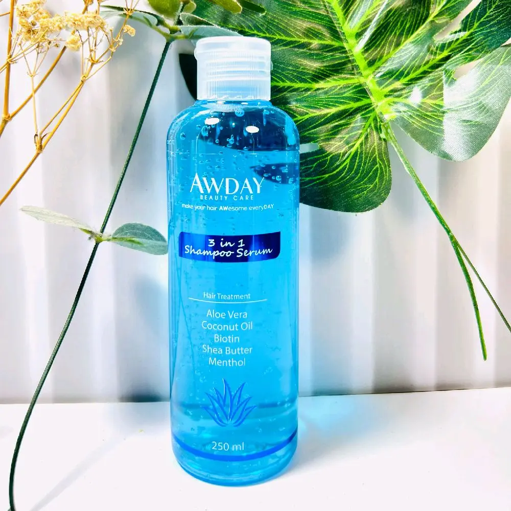 Awday 3in1 Shampoo Serum Hair Treatment BPOM Shampo Penumbuh Rambut Biotin Shea Butter Menumbuhkan Rambut - Hair growth