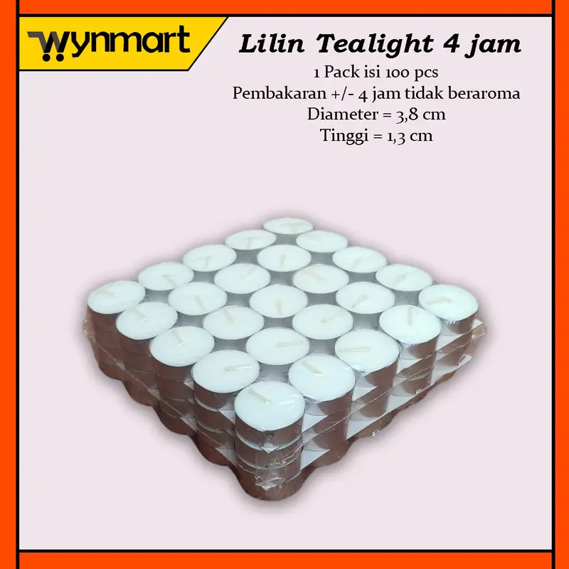 Lilin Tealight / Lilin Aroma Terapi / Lilin kaleng isi 100 Pcs 1