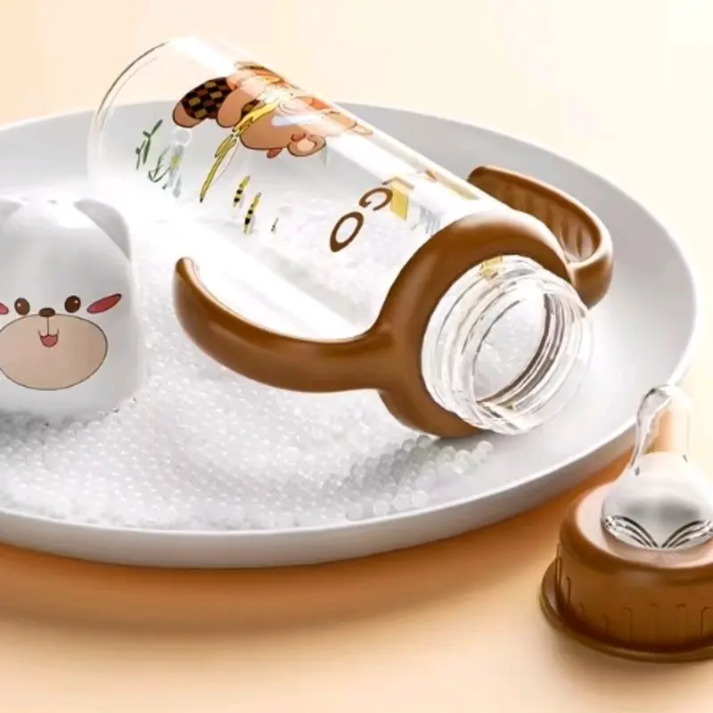 Botol Susu Bayi Algo Newborn Karakter Boneka 60ml tanpa gagang,botol susu 120 ml & 240ml dengan gagang 0-3 bln, 3-6  Bulan BPA Free - Botol Susu Dot Standar Bottle - Minum kempong botolsusu Pink Biru 6