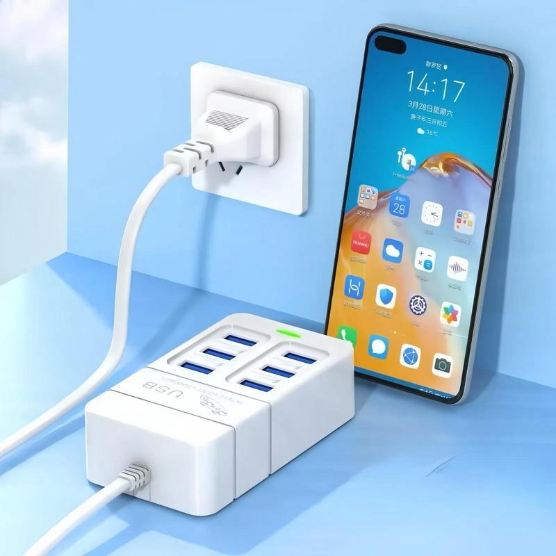 Bộ sạc 6 cổng.Sạc đa năng 2 phân loại( 3PD+3USB // 6USB)- an toàn tiện lợi.