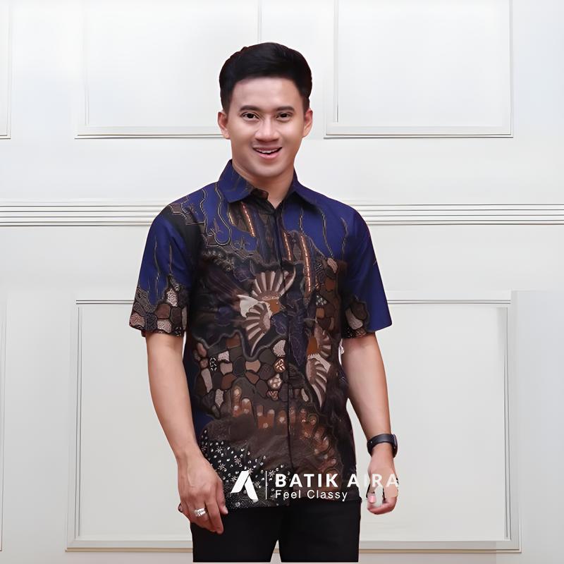 Kemeja Batik Pria batik premium lengan panjang terbaru 2024 cowok batik pria pendek anak laki Hem 6