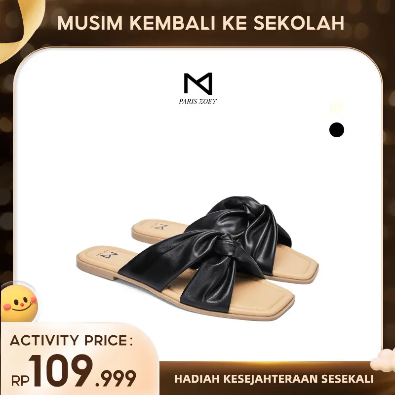 Paris Zoey Sandal Flat Wanita Desain Silang Tracy PZX2224301 Sendal 0