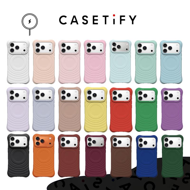 Ốp lưng CASETiFY Ripple hỗ trợ MagSafe cho iPhone 18 Pro Max/18 pro/17 Pro Max / 17 Pro / 16 Pro Max / 15 Pro Max / 14 Pro Max / 15 Plus / 14 Plus / 16 Plus. Ốp bảo vệ cấp cao với thiết kế tối giản, chống va đập và bụi bẩn.