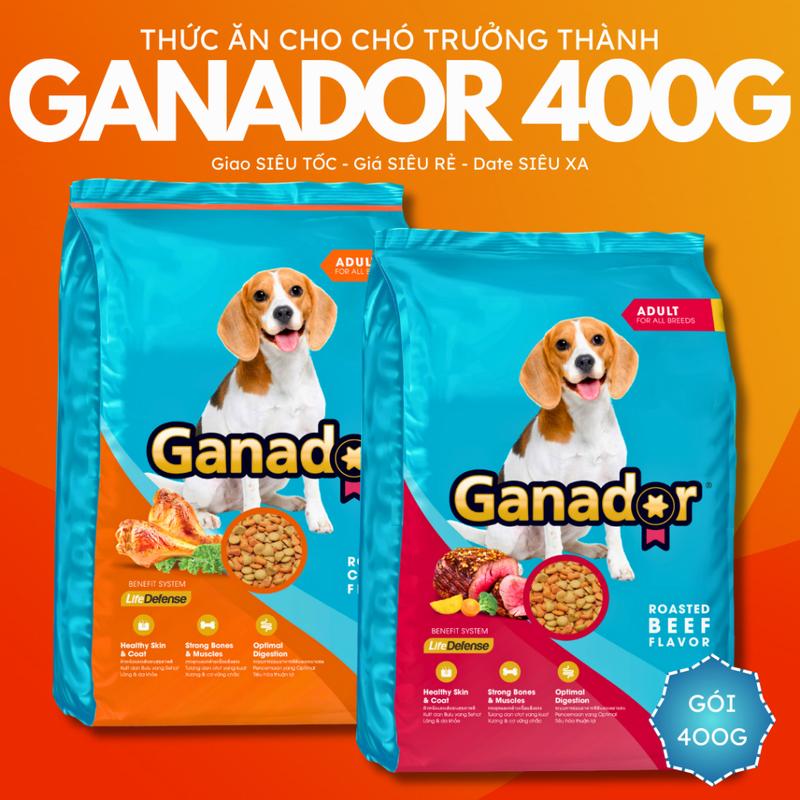 GANADOR 400G - Thức ăn cho chó trưởng thành, nhiều vị, hàng chính hãng, date xa