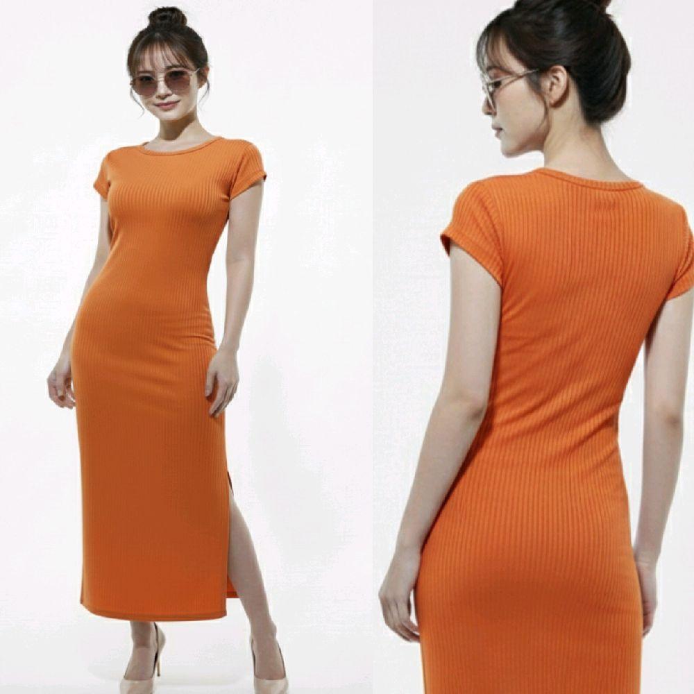 Dress Casual Wanita Slim Fit Pressbody Lengan Pendek Belah Samping Lime Dress Casual Wanita Slim Fit Pressbody Lengan Pendek Belah Samping Lime