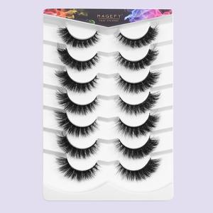 MAANGE Pestañas Postizas Esponjosas, 1/2 Cajas de Pestañas Falsas de Aspecto de Ojo de Gato, Pestañas en Tira de Maquillaje de Ojos con Rizado Natural, Kit de Cosméticos para Extensiones de Pestañas, Maquillaje de Verano