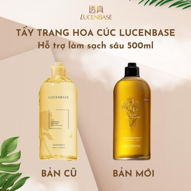 Bản mới Nước tẩy trang hoa cúc LUCENBASE làm sạch cấp ẩm dịu da 500ml