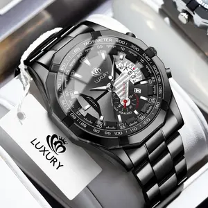 HOT PROMO!! Jam Tangan Pria 08 Keren Anti Air Mewah Strap Stainless Steel Anti Karat Dan Anti Luntur Tanggal Aktif FREE BOX Bisnis Pria Elegan Watches Waterproof