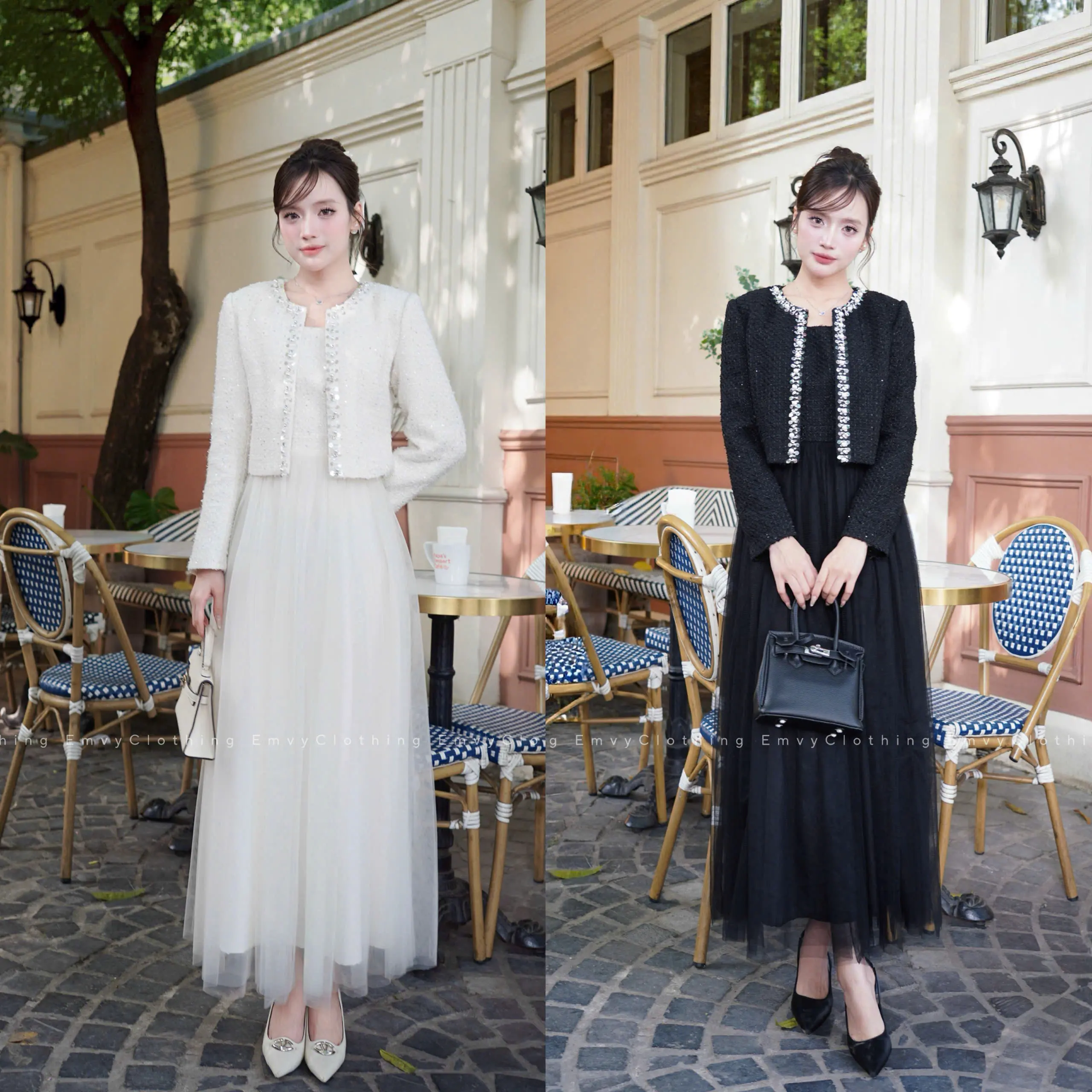 EV107-Emvy Clothing Set áo dạ kèm váy công sở đính ngọc trai thanh lịch tinh tế | BigBuy360 - bigbuy360.vn EV107-Emvy Clothing Set áo dạ kèm váy công sở đính ngọc trai thanh lịch tinh tế | BigBuy360 - bigbuy360.vn