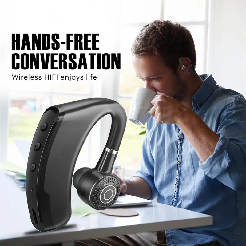ROR Store - tai nghe không dây V9 Tws, tai nghe Bluetooth , Điều khiển bằng giọng nói, âm nhạc, thể thao, Bluetooth , rảnh tay, kinh doanh, tai nghe Bluetooth 4.1, tai nghe khử tiếng ồn Nhét Tai Nghe Nhạc Earphone 3