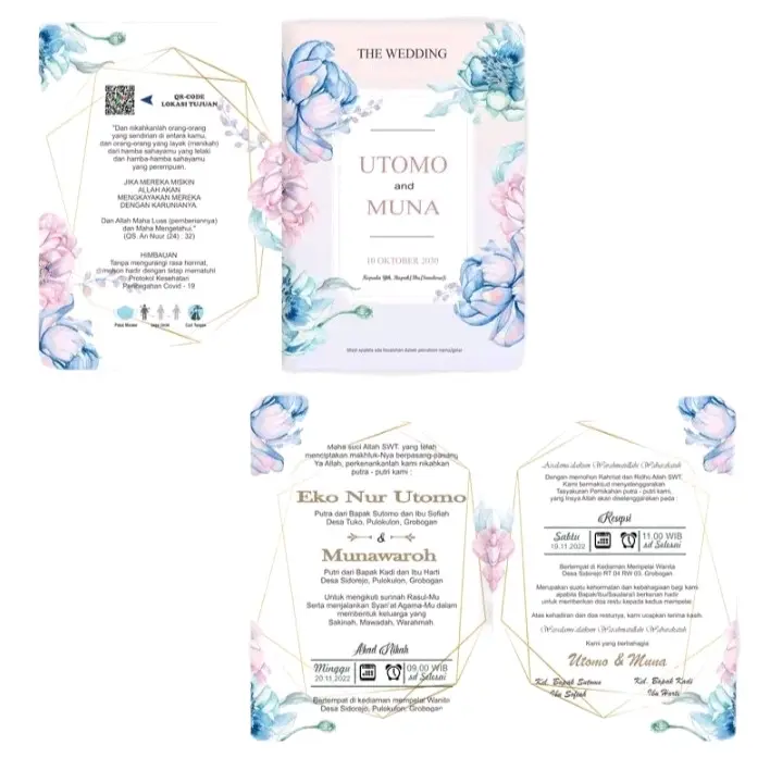 UNDANGAN PERNIKAHAN 100 PCS