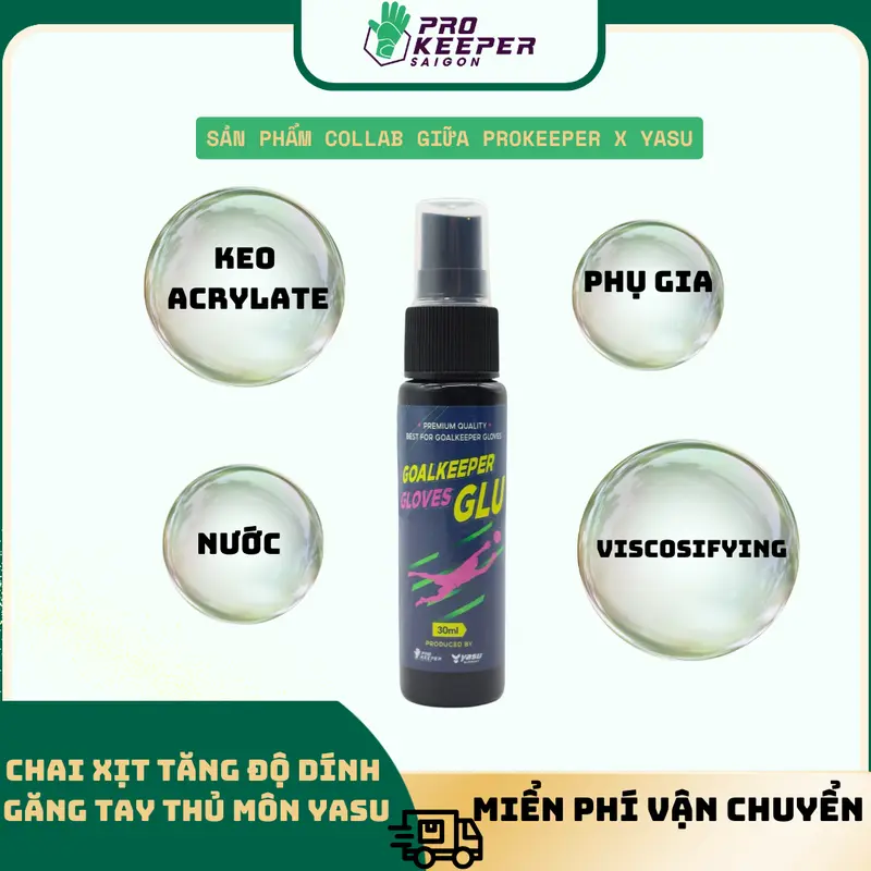 Chai Xịt Tăng Độ Dính Găng Tay Thủ Môn YASU, Tăng Độ Bám Dính Găng tay, Giúp Bắt Bóng Cực Tốt 30ml 4