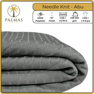 Kain Needle Knit - Abu (Bahan Kaos)