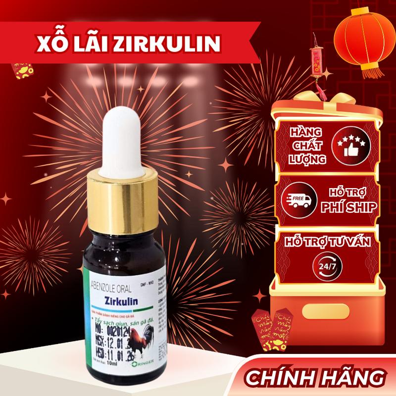  Chai Diệt Giun Sán Zirkulin 10ml tiêu giun sán dành cho gà đá diệt ký sinh trùng giúp gà phát triển khỏe mạnh  Chính hãng - Uy tín - Tin dùng  