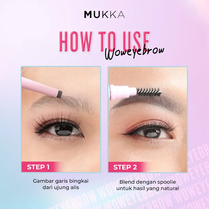 Mukka Woweyebrow - Pensil Alis Mekanik dengan Ujung Pensil Pipih 0.5 mm | Mudah digunakan - 0.17 gr 3